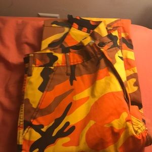 Orange camo pants
